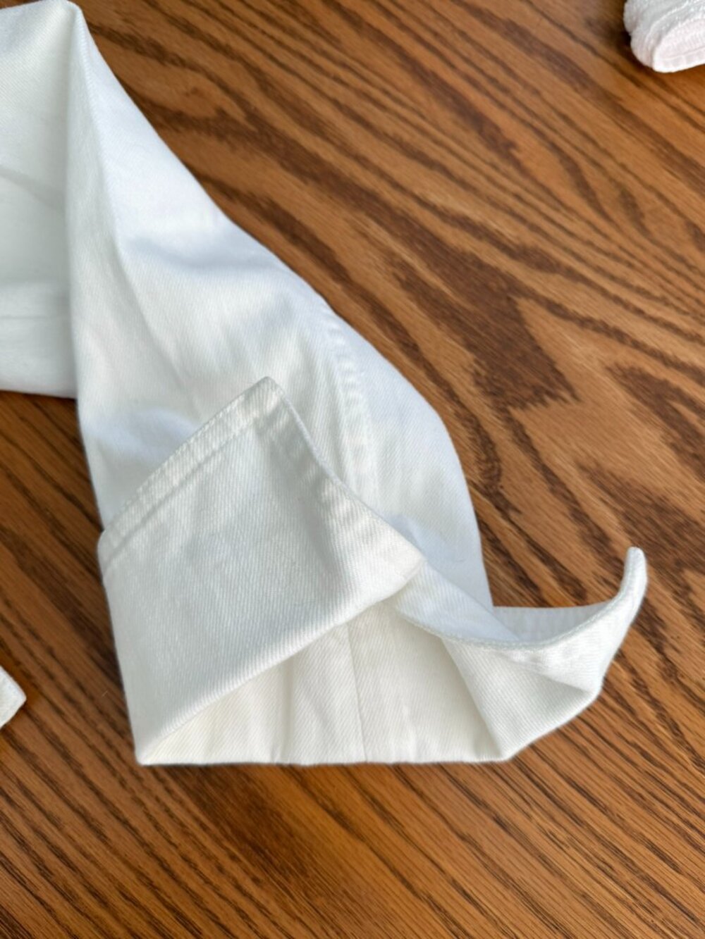 Talbots Petite White Jean Jacket with French Cuffs - Picture 7 of 7
